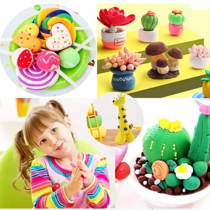 kf-Sa29842c3b0b645828687f120f4e2bee8O 36 Colors Air Dry Clay Set, Ultralight Plastic Clay With Sculpting Tools For Preschool Education And DIY Crafts - Image 5