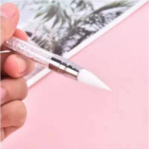 2pcs Double Head Silicone Nail Art Pen Carving Flower Sculpting Pen Adjustable Glue Stick Embossing Brush Professional Manicure