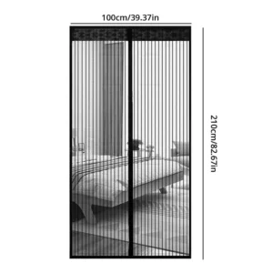 100x210CM Magnetic Door Curtain Net Door Anti Mosquito Insect Fly Bug Curtains Automatic Closing Door