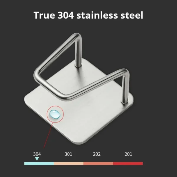 1pc Stainless Steel Sink Sponge Rack For Sponge Steel Wire Ball Draining Paste The Inner Wall Of The Sink Kitchen Supplies - Image 5