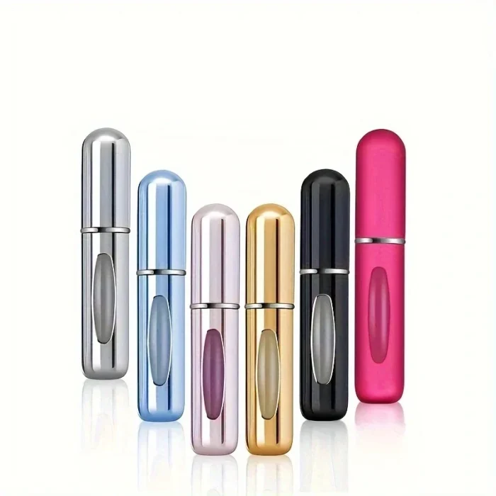kf-Sa88867c7a88b4a008219e8140441864dC 6 Portable Spray Bottles Travel Size 5ml Self-Priming Bottom Fill Perfume Bottle Set - Image 5