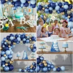 72Pcs Blue Balloon Garland Arch Welcome Baby Shower Valentines Day Birthday Party Wedding Decorations - Image 5