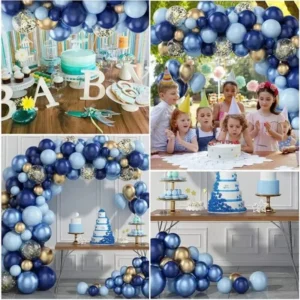 72Pcs Blue Balloon Garland Arch Welcome Baby Shower Valentines Day Birthday Party Wedding Decorations