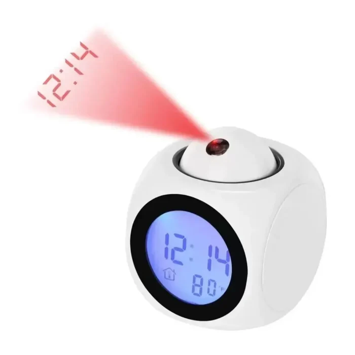 kf-Sa928e0484ed140d890a741cf87af6ce5A 1PCProjection Alarm Clock Ceiling Display Snooze Desk Table Clock Voice Multifunction Digital Projection Clock Temperature Displ - Image 4