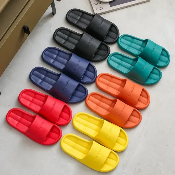 Men And Women Super Soft Eva Thick Platform Slides Minimalist And Comfortable Indoor Bathroom Non Slip Slippers Women Slippers - Image 6
