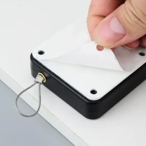 1pc Black Punch Free Automatic Sensor Door Closer Automatic Shutdown Device Non Punching Telescopic Sliding Door Device