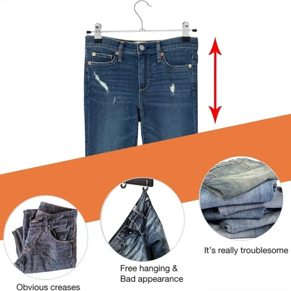 10pcs Pants Racks Wind Proof Multi-purpose Skirt Racks For Clothes Drying Trousers Wardrobe Clip Anti-slip Clothes Hanger - Image 5