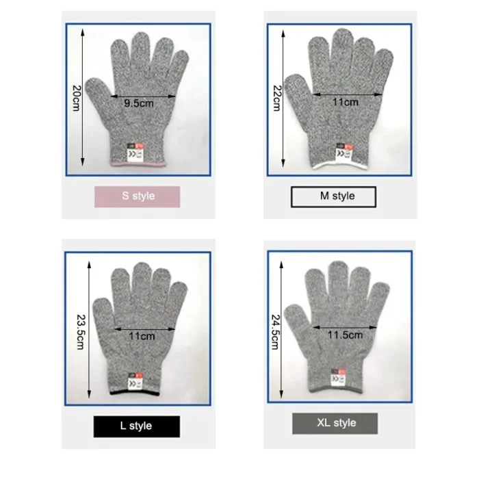 kf-Sab4c74a4cd414848992b0abaaa19e3117 A Pair Anti Cut Proof Gloves Hot Sale Grey Black Anti Cut Level 5 Safety Work Gloves Glass Cutting Safety Protection - Image 6