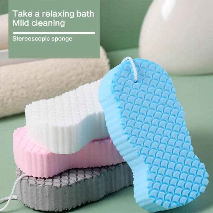 kf-Sacf7ba30cc714e45ade82b1a86a77cb4H 1pc Soft Sponge Body Scrubber Bath Exfoliating Scrub Sponge Shower Brush Body Skin Remover Exfoliante - Image 3
