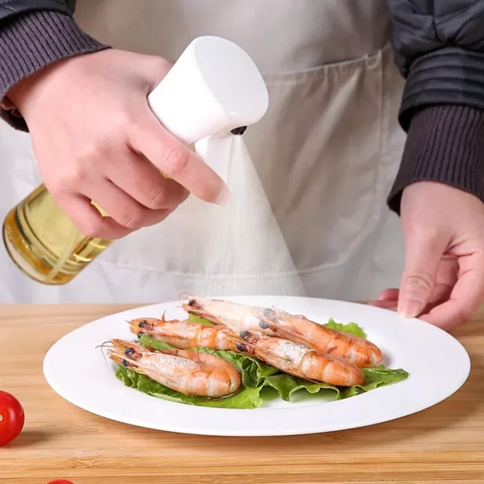 kf-Sad25349598ee4199a572a7ddd57ebc72C 1pc 200ml/300ml Oil Spray Bottle Kitchen Cooking Olive Oil Dispenser Camping BBQ Baking Vinegar Soy Sauce Sprayer Containers - Image 2
