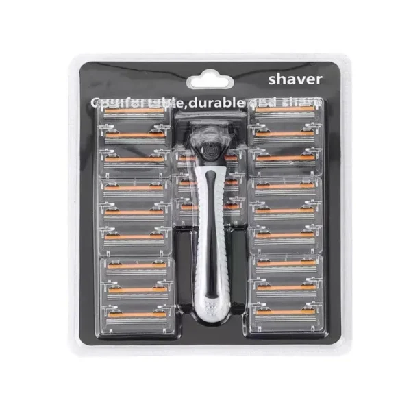 kf-Sae1edd579cc54fda9324b0c1558543199 Shaver Brand New Design Men Razor Shaving Three Layer Shaver Reusable Razor Imported Blade Multi Tool Head Change - Image 1