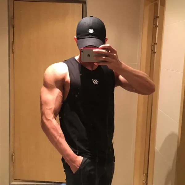 kf-Saf41ce8be6144d6dbe174174cff9f0a1s GITF Mannen Bodybuilding Tank Tops Gym Workout Fitness Mouwloos Shirt Running Kleding Stringer Singlet Zomer Toevallige Vest - Image 1