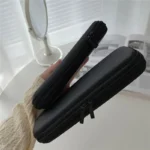1pc Black Cosmetic Bag Waterproof Double Zipper Makeup Brushes Case Women Storage Bags Portable Travel Brush Holder Makeup Case - Image 4