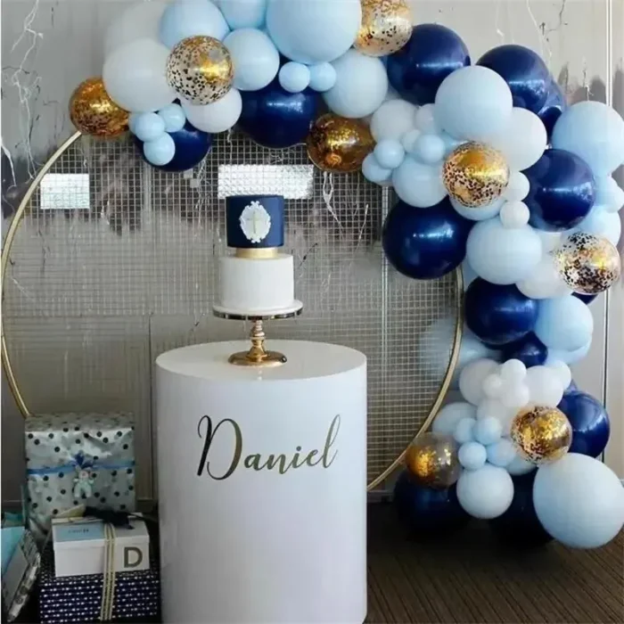 kf-Safed779bdacb4c9c864363d80a3caa6fJ 72Pcs Blue Balloon Garland Arch Welcome Baby Shower Valentines Day Birthday Party Wedding Decorations - Image 3
