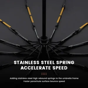 12 Bone Black Glue Fully Automatic Umbrella With Thick And Durable Keel Three Fold Umbrella UV Resistant Folding Umbrella