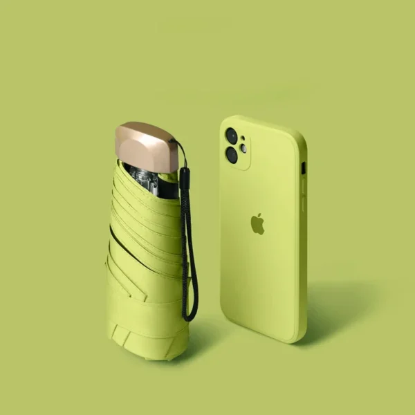 1Pc 55% Off Mini Sun Umbrella Pocket Rain Umbrella Vinyl Folding UV Ultraviolet Protection Sun Shade Pocket Parasol Capsule - Image 6