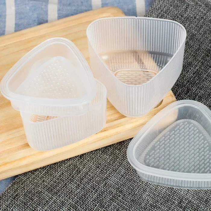 kf-Sb2d2a2bd057949e68bb848e334a2e08bl 4PCS/Set DIY Sushi Mold Onigiri Rice Ball Food Press Transparent Triangular Sushi Maker Mold Sushi Kit Kitchen Bento Accessorie - Image 3