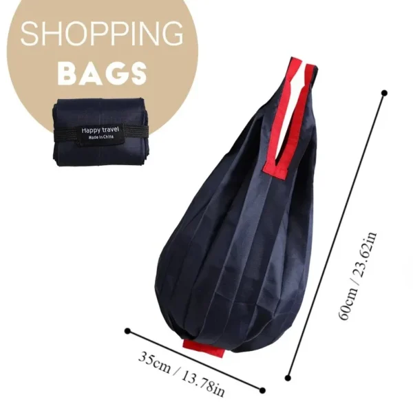 1Pc Folding Eco-friendly Shopping Bag Supermarket Large Capacity and Ultra Lightweight Hand in Hand with Hanging Buckle Bag - Image 6