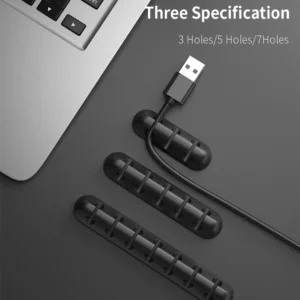 Adhesive Cable Holder Clips Cord Management Wire Organizer for Desktop USB Charging Cable Nightstand Power Cord Mouse Cable