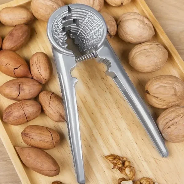 1pc Silvery Metal Multi Functional Walnut Clip Household Nut Shelling Tools Suitable for Walnuts Chestnuts and Hazelnut - Image 4