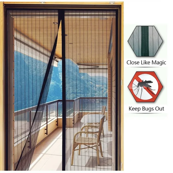 100x210CM Magnetic Door Curtain Net Door Anti Mosquito Insect Fly Bug Curtains Automatic Closing Door - Image 3