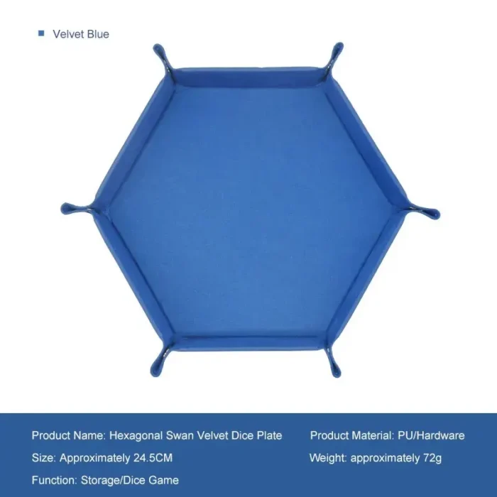 kf-Sb8804d5580a7482ab69ebe0d8cfe6c44J 1pc Hexagonal Dice Tray and Miscellaneous Storage Box Board Game Dice Tray Accessories Leather Dice Tower - Image 6