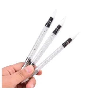 2pcs Double Head Silicone Nail Art Pen Carving Flower Sculpting Pen Adjustable Glue Stick Embossing Brush Professional Manicure