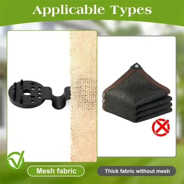 50Pcs Shade Cloth Clips Shade Fabric Clamps Grommets For Net Mesh Cover Sunblock Fabric In Garden Backyard Greenhouse Fixer - Image 4