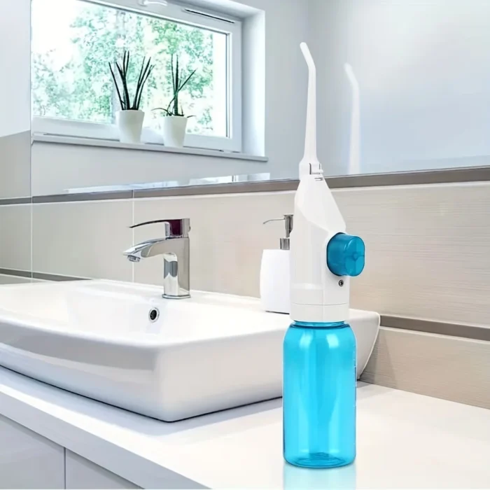 kf-Sba360d24770d435194f4e57650c032e4G Household High Pressure Oral Irrigator Portable Teeth Clean Water Dental Floss Manual High Pressure Water Toothpick - Image 5