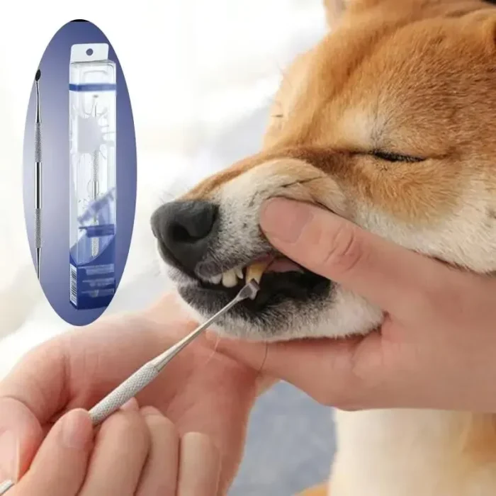 kf-Sbb07925b64864bc0bde2009c1e938085L Pet Dog Tooth Cleaner Tartar Removers Scraper Dental Pen Stainless Steel Pet Puppy Mouth Breath Fresher Oral Cleaning Tool - Image 1