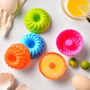 6Pcs Silicone Cake Molds Muffin Cake Cups Egg Tart Cupcake Dessert Baking Mold Bakeware Tools Color Random