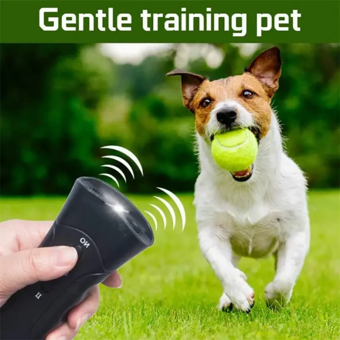 kf-Sbbfcd9da39164a0f926dd1fa0124e0d6x 1pc Dog Repeller LED Ultrasonic From Dogs Anti Barking Device Laser Dog Repeller Training Device - Image 2
