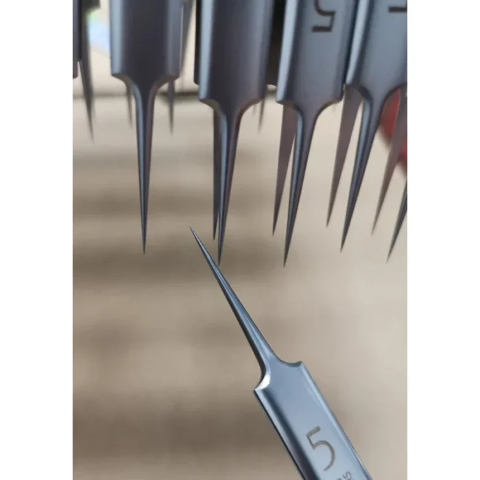 kf-Sbc7ccf9dd8194efe80941e8459371c23W German Ultra-fine No. 5 Cell Pimples Blackhead Clip Tweezers Beauty Salon Special Scraping & Closing Artifact Acne Needle Tool - Image 5