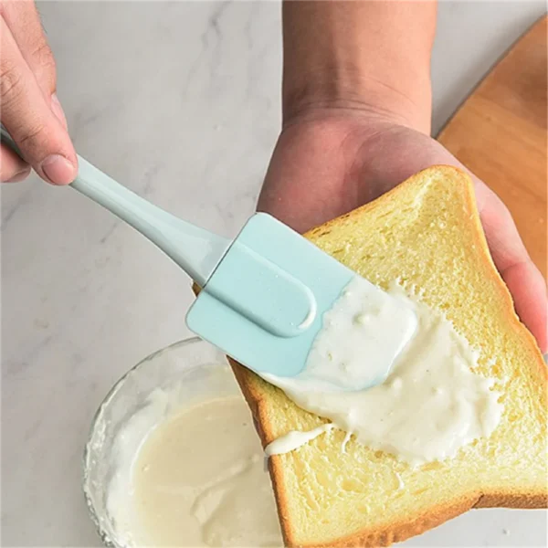 3Pcs Non-Stick Silicone Cream Scraper Bread Cake Butter Spatula Mixer Oil Brush With PP Handle Cake Spatula Kitchen Baking Tool - Image 5
