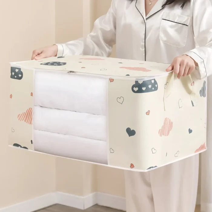 kf-Sbeae123bba1c410b8b0a7fc8b3754499s Large Capacity Clothes Storage Bag Organizer With Reinforced Handle Suitable For Blankets Bedding Foldable With Sturdy Zipper - Image 4