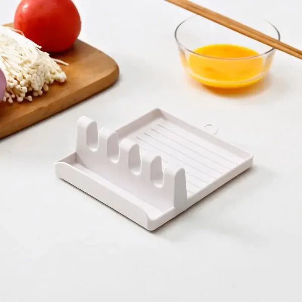 1PC Kitchen Spatula Rack Pot Lid Rack Shelves Countertop Shovel Spoon Shelf Soup Spoon Pad Put Soup Spoon Chopsticks Holder - Image 2