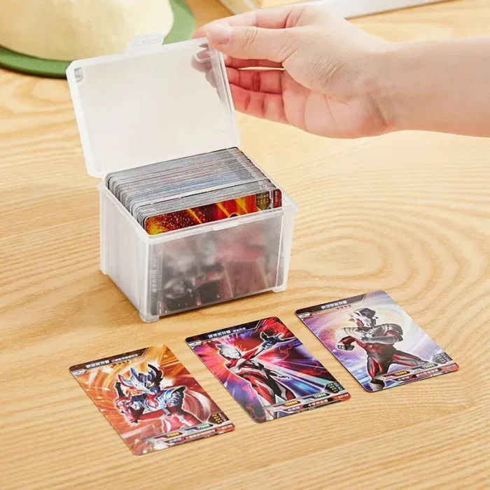 kf-Sc01bc7b518e84097aeac5ede32c3559e2 2/4PCS Small Semi-Transparent Plastic Cards Cases Folder Matte Flip-Top Jewelry Box Accessories Storage Organize Packaging Boxes - Image 1
