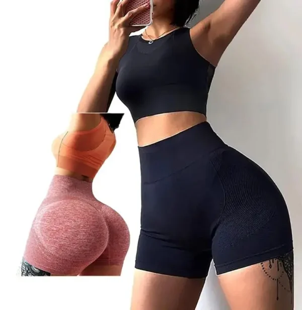 Seamless Women's Butt Lifting Shorts Workout Shorts High Waisted Booty Scrunch Shorts Athletic Gym Yoga Shorts for Women - Image 1