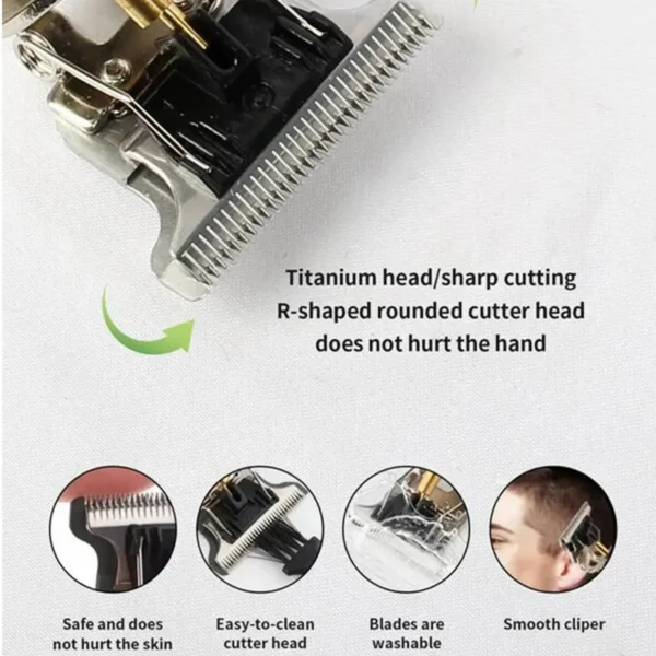 T9 LCD Electric Hair Clipper Oil Shaving Head Electric Pusher Carving Electric Shaver Rechargeble Hair Trimmer for Men Care - Image 4