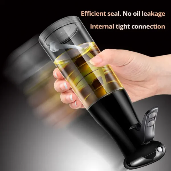 1pc Black Transparent Kitchen Oil Bottle Cooking Oil Spray Olive Oil Bottle Fitness Barbecue Spray Oil Dispenser - Image 5