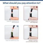 1Pc Black Stainless Steel Wine Air Pressure Corkscrew Cork Remover Air Pump Wine Bottle Opener Safety Portable Wine Corkscrew - Image 5