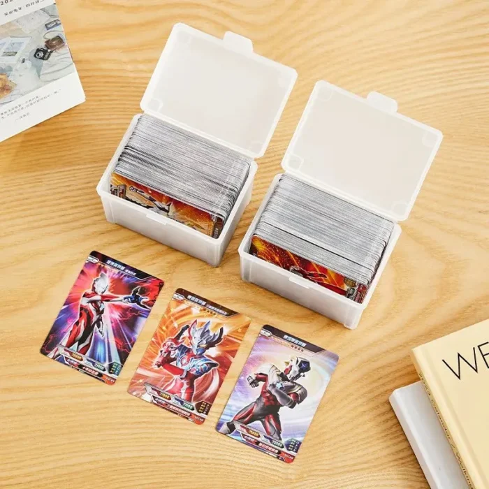 kf-Sc43beeab2bf14c9a876105fcf6dd66e6z 2/4PCS Small Semi-Transparent Plastic Cards Cases Folder Matte Flip-Top Jewelry Box Accessories Storage Organize Packaging Boxes - Image 2