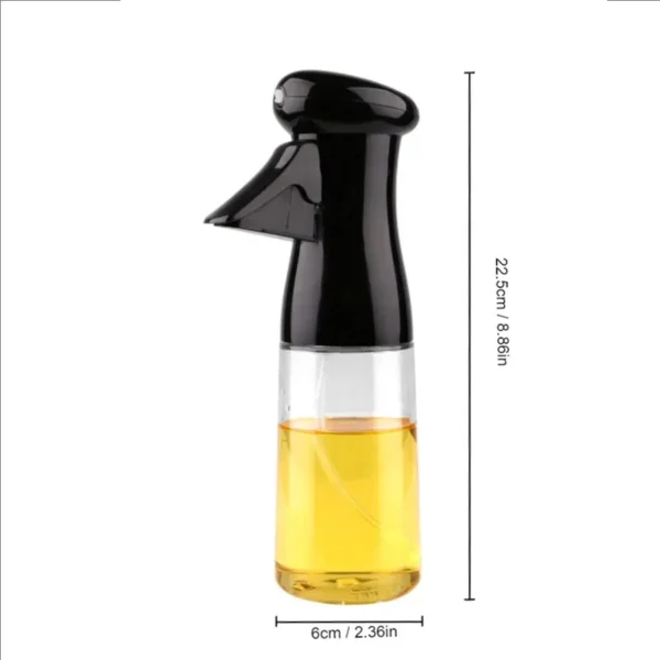1pc Black Transparent Kitchen Oil Bottle Cooking Oil Spray Olive Oil Bottle Fitness Barbecue Spray Oil Dispenser - Image 6
