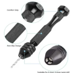 Mini Tool Set with Black Hand Twist Drill 10Pcs Fried Dough Twists Drill for Woodworking Drilling Rotary Wood Holes Tools - Image 3