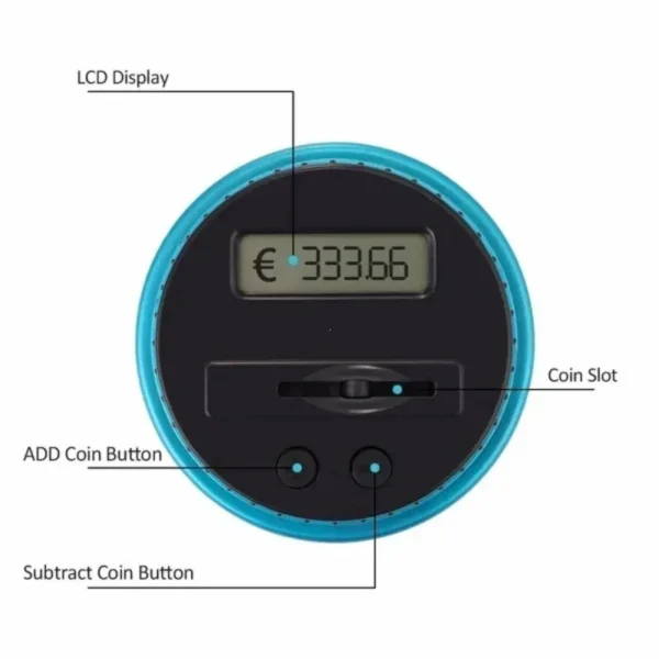 1PC Electronic Piggy Bank Counter Coin Digital LCD Counting Coin Money Saving Box Jar Coins Storage Box For USD EURO Money Gifts - Image 4