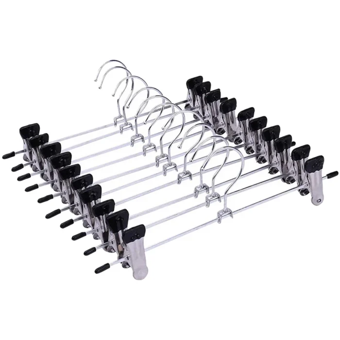 kf-Sca672070ac6545ac8857a0702970e835H 10pcs Pants Racks Wind Proof Multi-purpose Skirt Racks For Clothes Drying Trousers Wardrobe Clip Anti-slip Clothes Hanger - Image 1