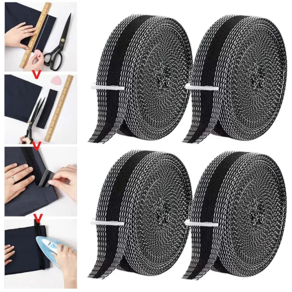 DIY Sewing Fabric Self-Adhesive Pants Paste Iron on Pants Edge Shorten Repair Pants for Jean Clothing and Jean Pants Apparel - Image 4