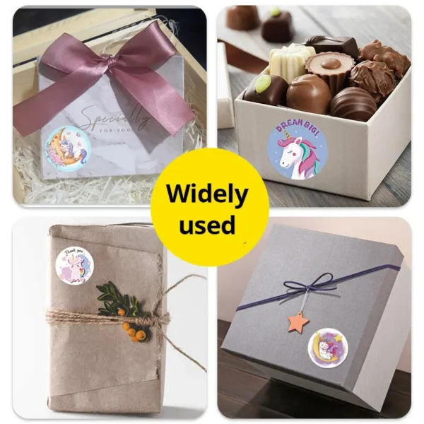 500pcs Cartoon Unicorn Sticker Kids Reward VintageSticker Gift Decoration Label Teacher Encouragement Student Stationery Sticker - Image 3