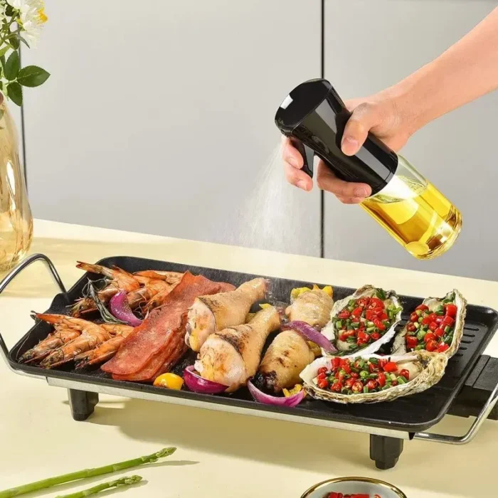 kf-Scbdf6a269ca04a3d824cdb523bcb12fbZ 1Pc 200/300/500 ML Oil Spray Pot Kitchen Household Edible Olive Oil Spray Bottle Atomized Misty Oil Tank Air Fryer Spray Bottle - Image 3