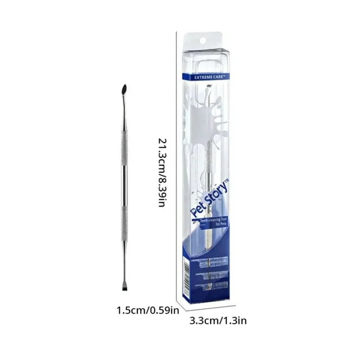 kf-Scc85b586c4a144a28d2f00e90acedac1a Pet Dog Tooth Cleaner Tartar Removers Scraper Dental Pen Stainless Steel Pet Puppy Mouth Breath Fresher Oral Cleaning Tool - Image 6